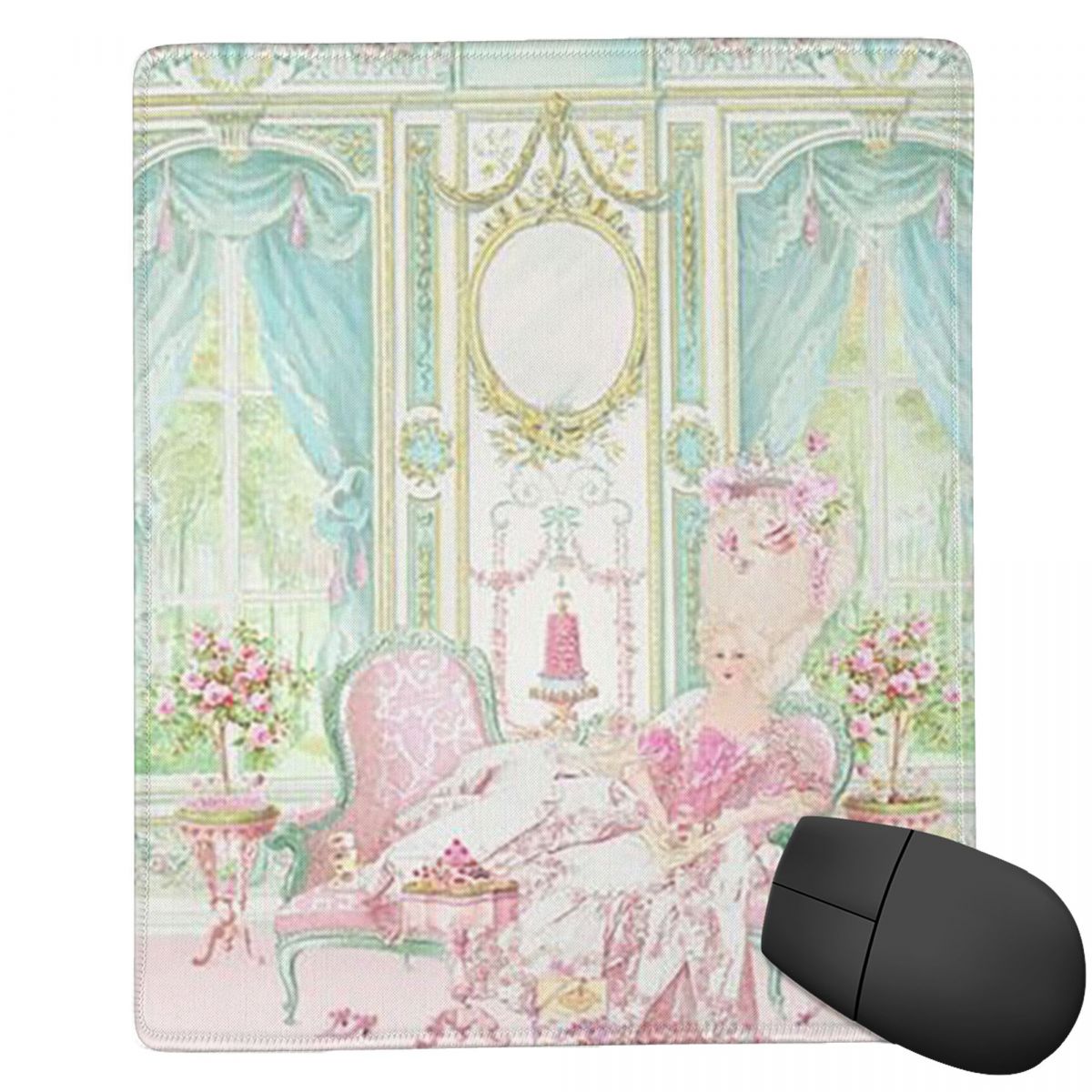 Pc Gaming Pink - マリー・アントワネット、ピンクの部屋、マウスパッド、コンピューターキーボード用、ゲーミングPC、ノートパソコン用、デスクマット、オフィスアクセサリー