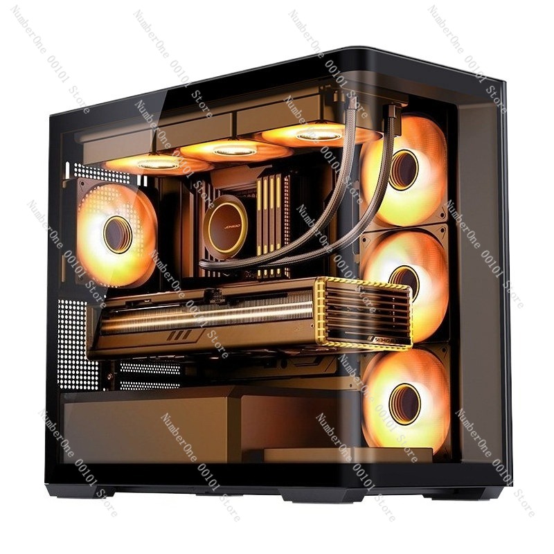 Pc Gaming Liquid - 海景パノラマMATXゲーミングPCケース 曲面強化ガラス フロントピラーなし シャーシ タイプCポート 360mm水冷対応