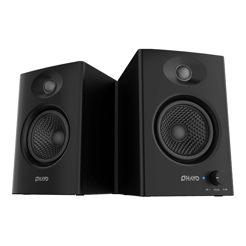 Pc Gaming Fullset - OHAYO 60W アクティブブックシェルフスピーカー（ガラス繊維ユニット搭載、Bluetooth 5.3＆マルチ入力（USB/RCA/AUX）対応）- 没入型PCゲームに最適