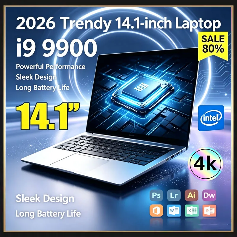 Pc Gaming Intel - 14.1インチ 超薄型ノートパソコン、Intel i9 9900プロセッサー搭載、32GB RAM、2TB SSD、1920x1080