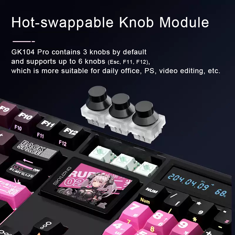 SKYLOONG GK104 プロメカニカルキーボードワイヤ - Pc Gaming Fullset のレビューと価格
