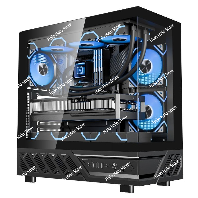 ホワイトシービューATX PCケース強化ガラス360mm水冷 - Pc Gaming Liquid のレビューと価格