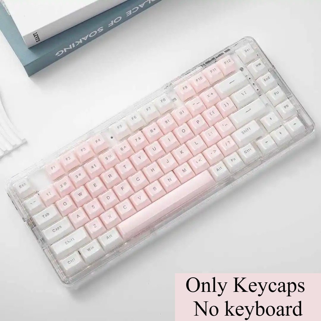 クリスタル透明キーキャップ ピンクホワイト MDAプロファイ - Pc Gaming Pink のレビューと価格