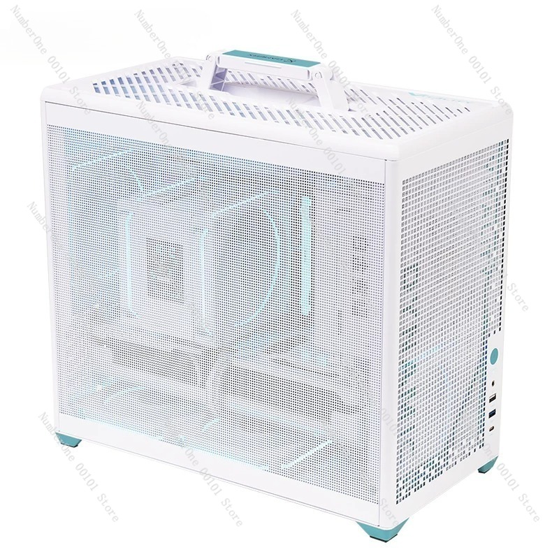 ポータブルハンドキャリーMATXメッシュゲーミングPCケース - Pc Gaming Liquid のレビューと価格