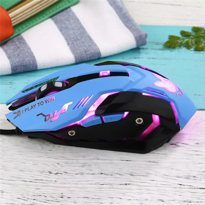 OW 6ボタン ブリージングLEDバックライト ゲーミングマ - Pc Gaming Pink のレビューと価格